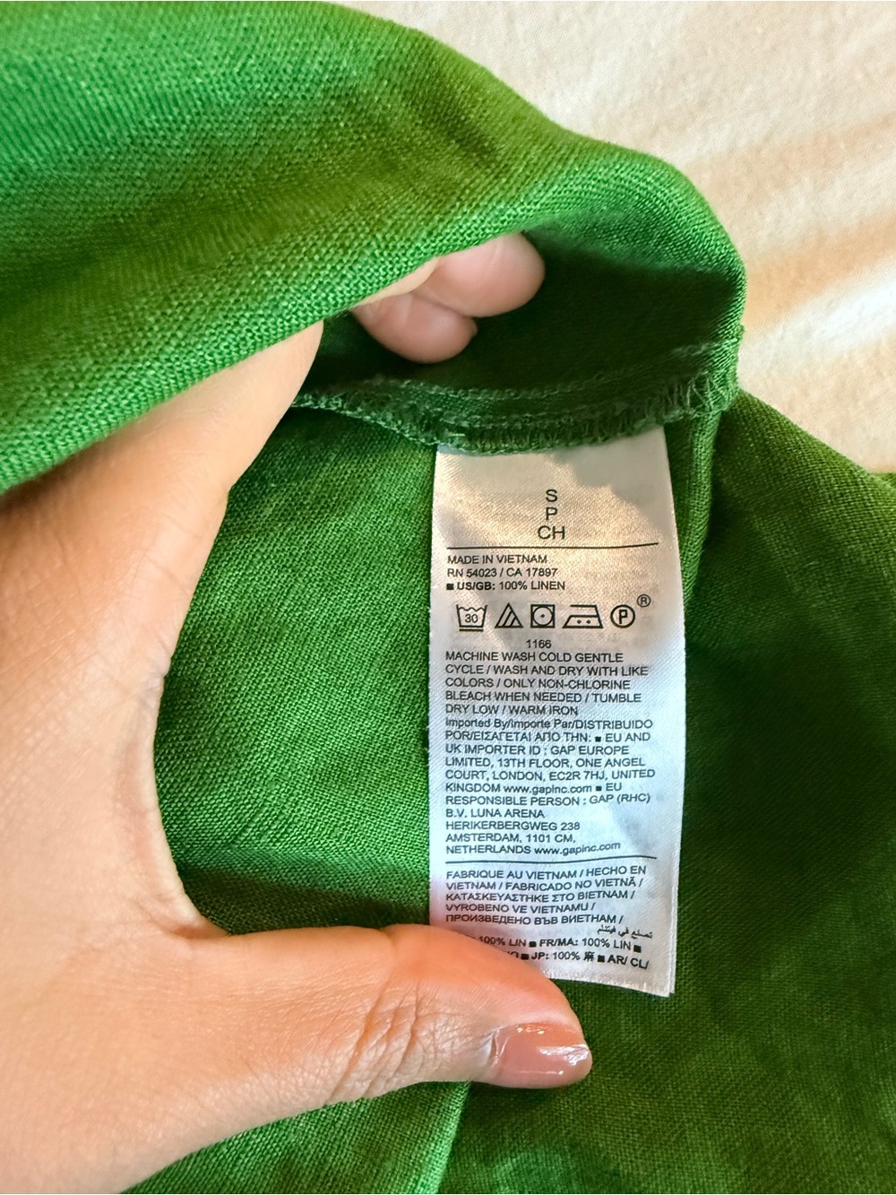 Banana Republic Linen sleeveless V-Neck Green Women's Sundress - Picture 3 of 3